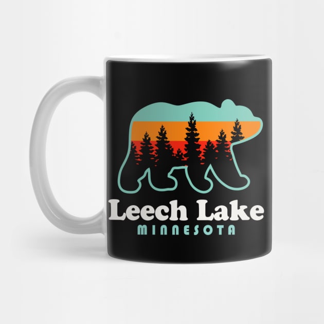 Leech Lake Fishing Minnesota Vacation Travel Bear by PodDesignShop